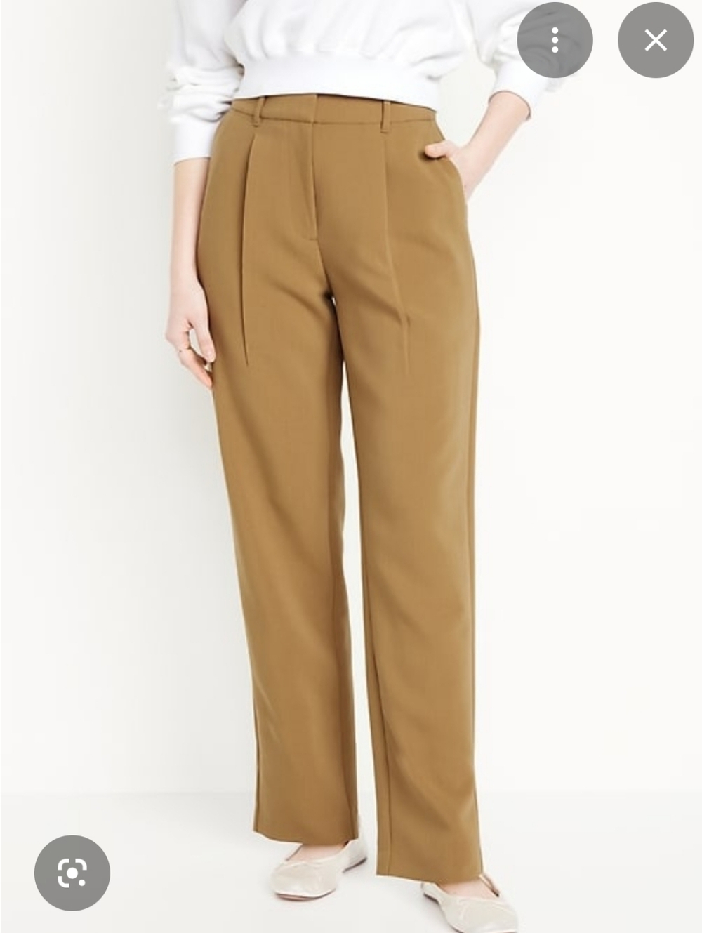 Old Navy Taylor Straight Trousers Women's Fit XL NWT Tan